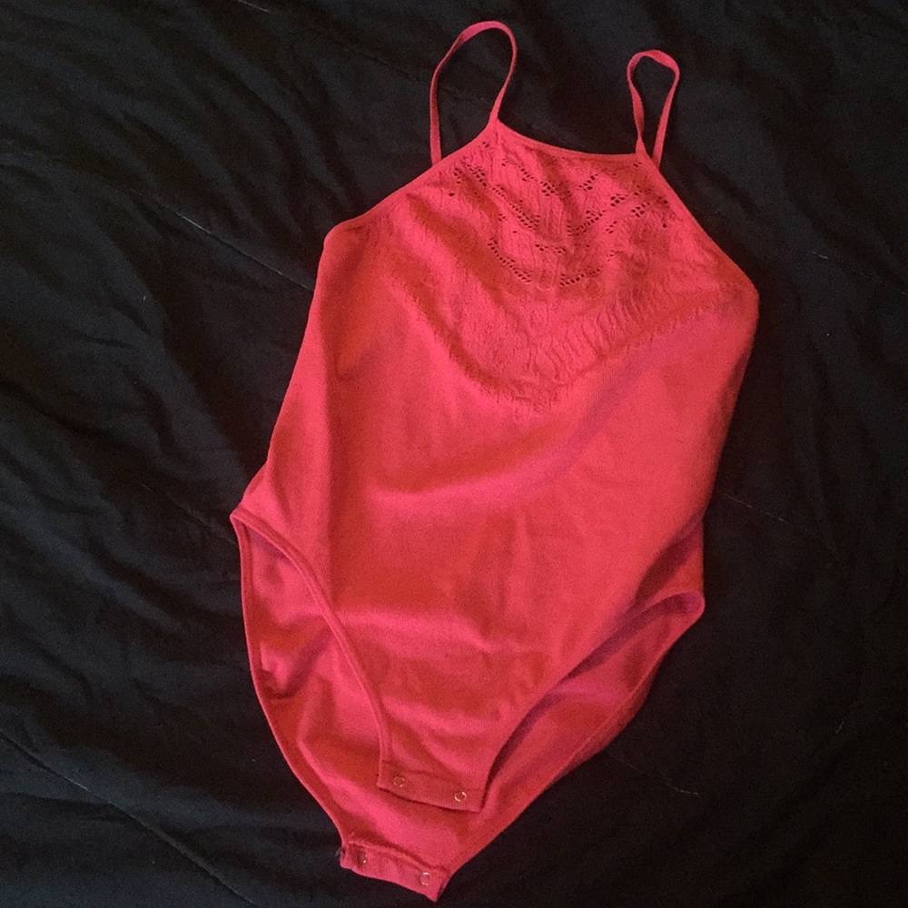 Pink Free people onesie top